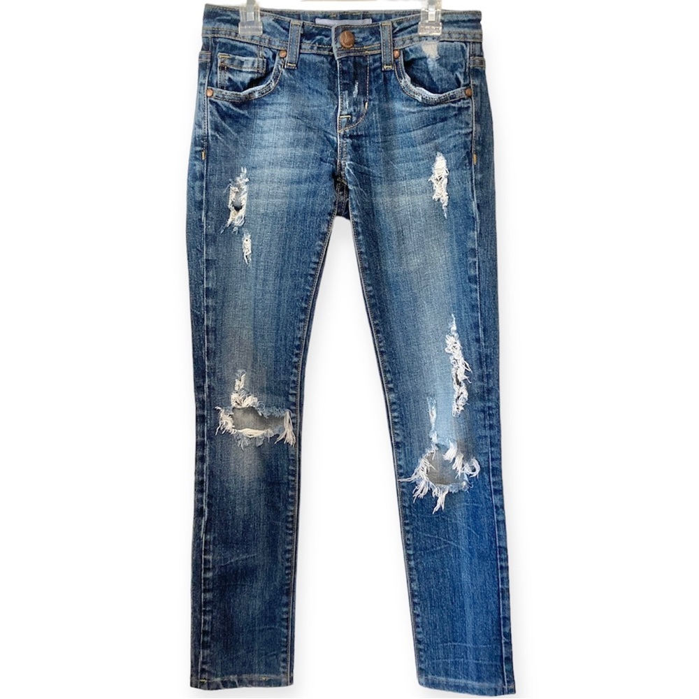 Vigoss Studio The Ritz Skinny Distressed Ripped Jean Denim Size 00 24 P20627NB30